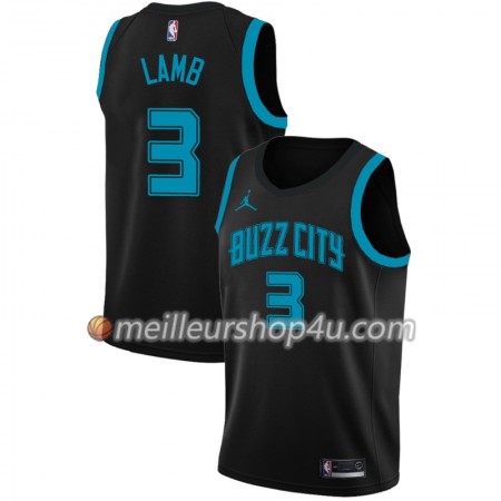 Maillot Basket Homme Charlotte Hornets Jeremy Lamb 3 2018-19 Jordan Brand City Edition Noir Swingman